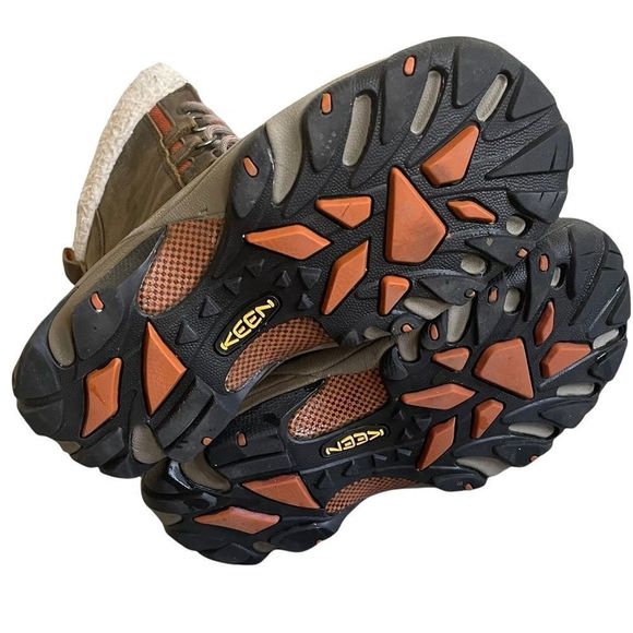 KEEN Hoodoo High Lace Up Waterproof Winter Snow Boot Brown Slate Black 7 - Picture 8 of 10